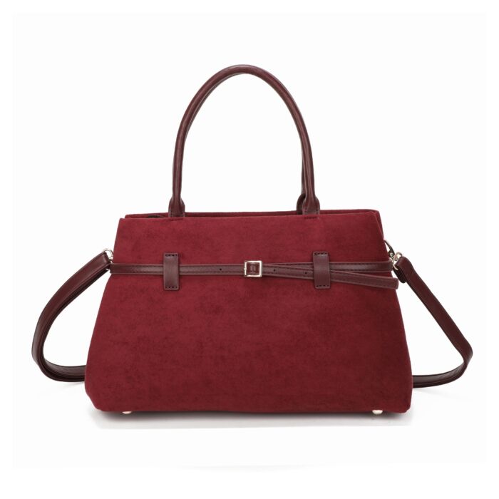 The Bella Buckle Vegan Suede - Wine